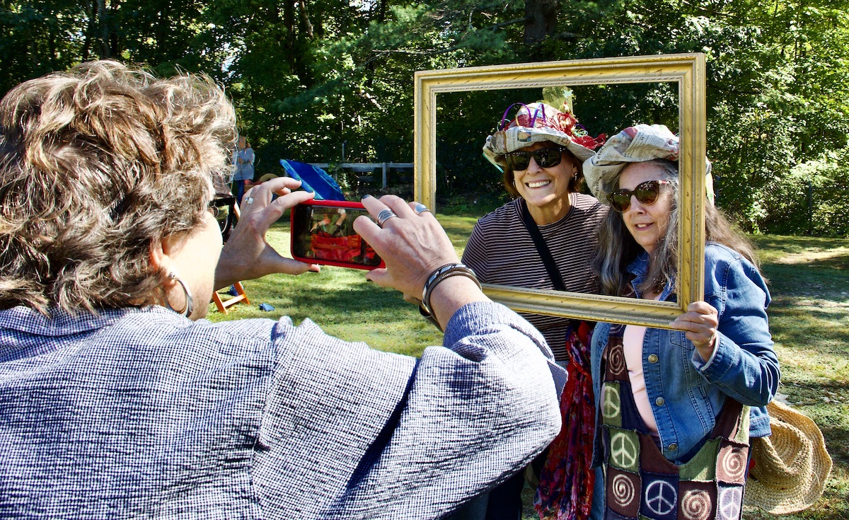 women in picture frame