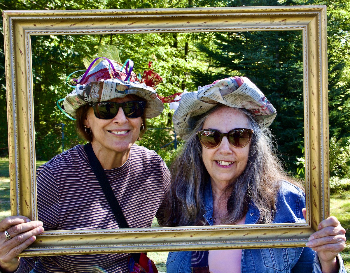 two women being silly