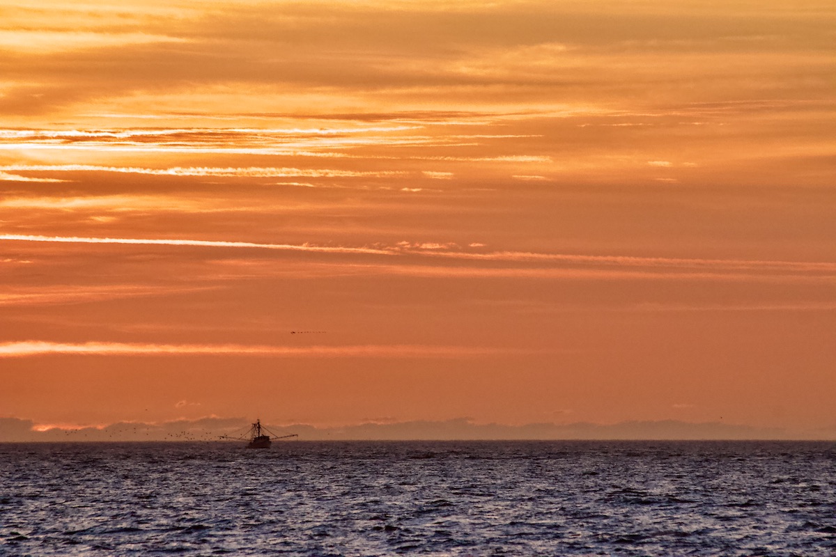 shrimp boat on the Atlantic