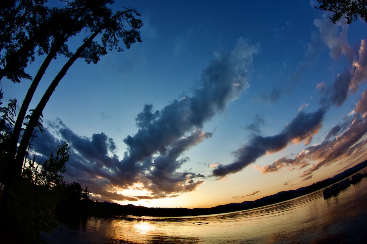 sunset, Kezar Lake