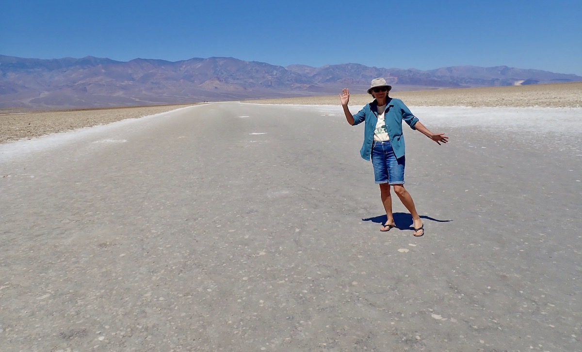 woman dancing in Death Valley