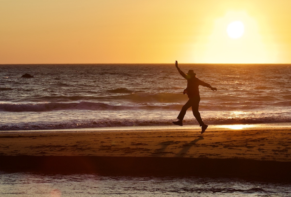 woman enjoying the beach