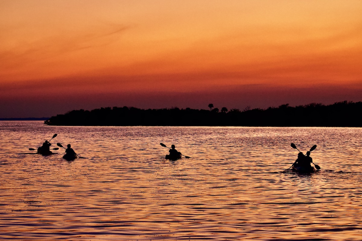 dusk paddle,Indian River Lagoon