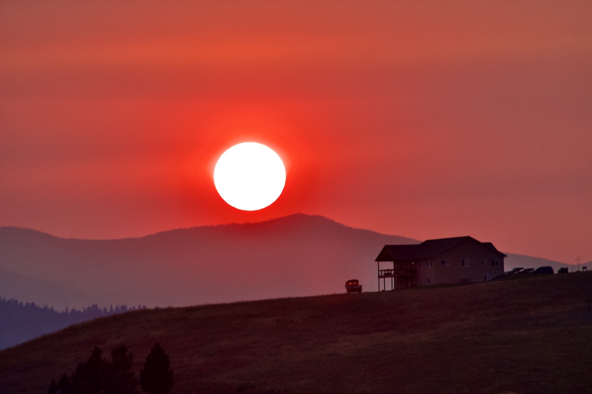 sunset, Missoula MT